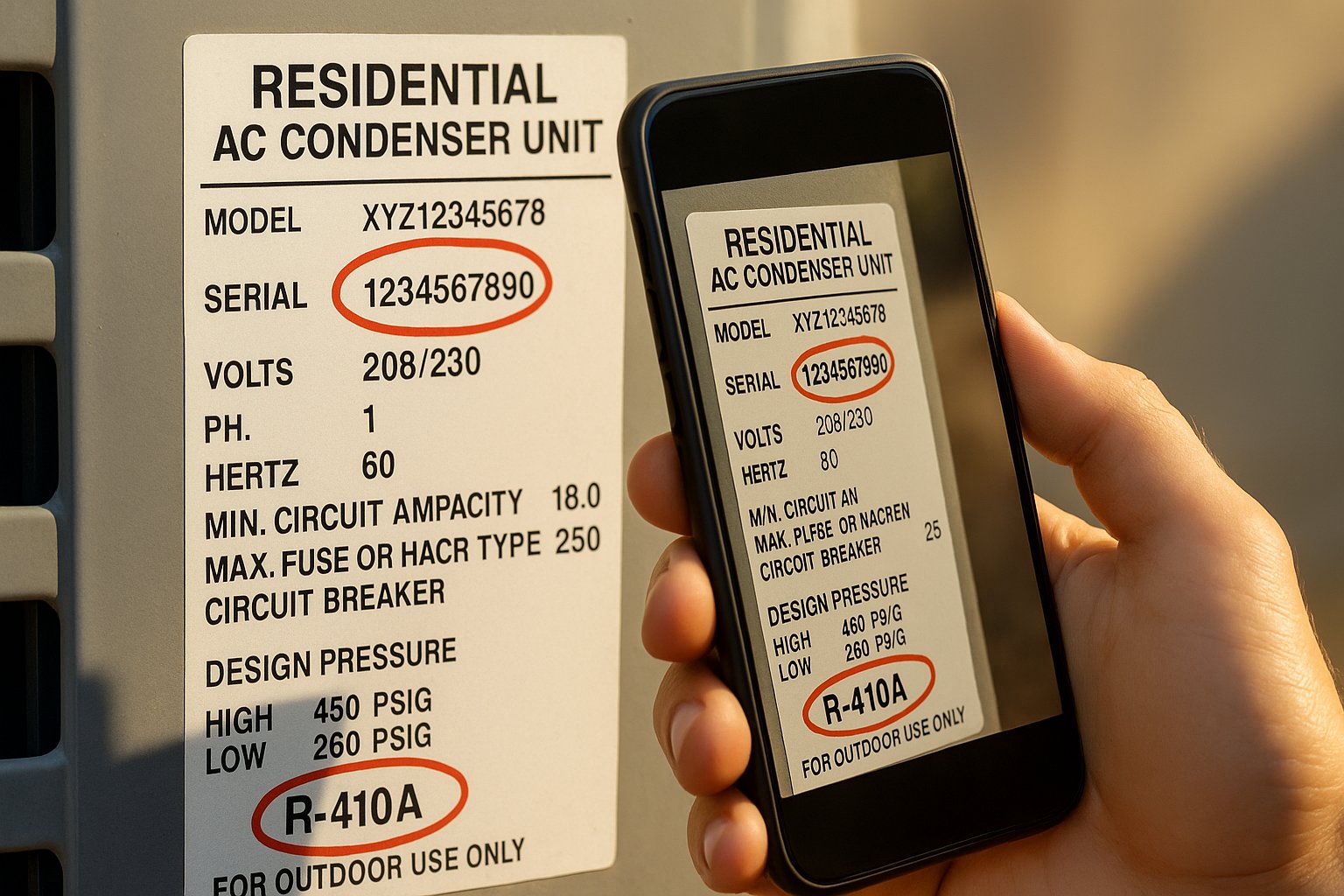 Read Your AC Label Before Any Tech Arrives