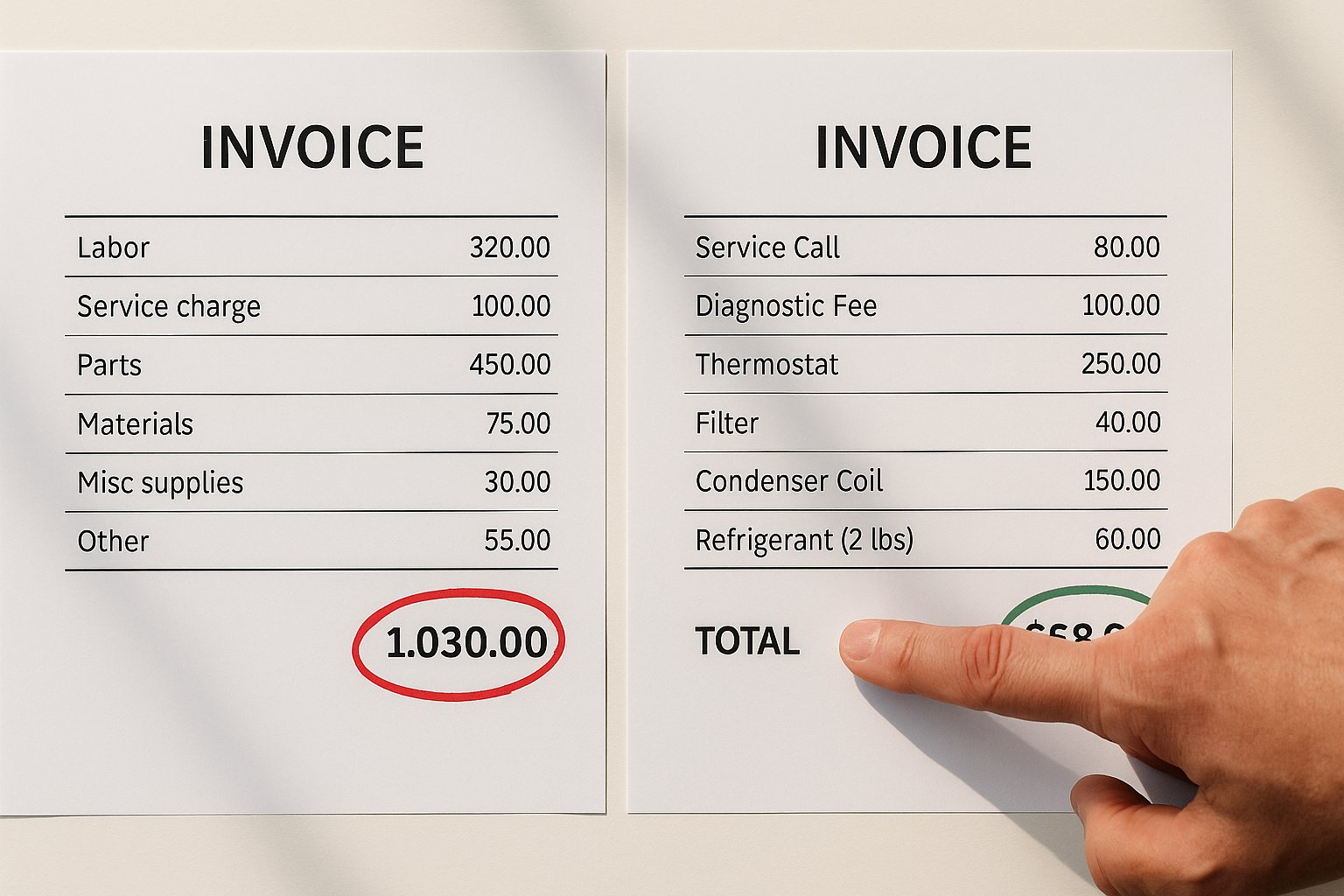 Two AC Quotes, Same Job, Very Different Bill